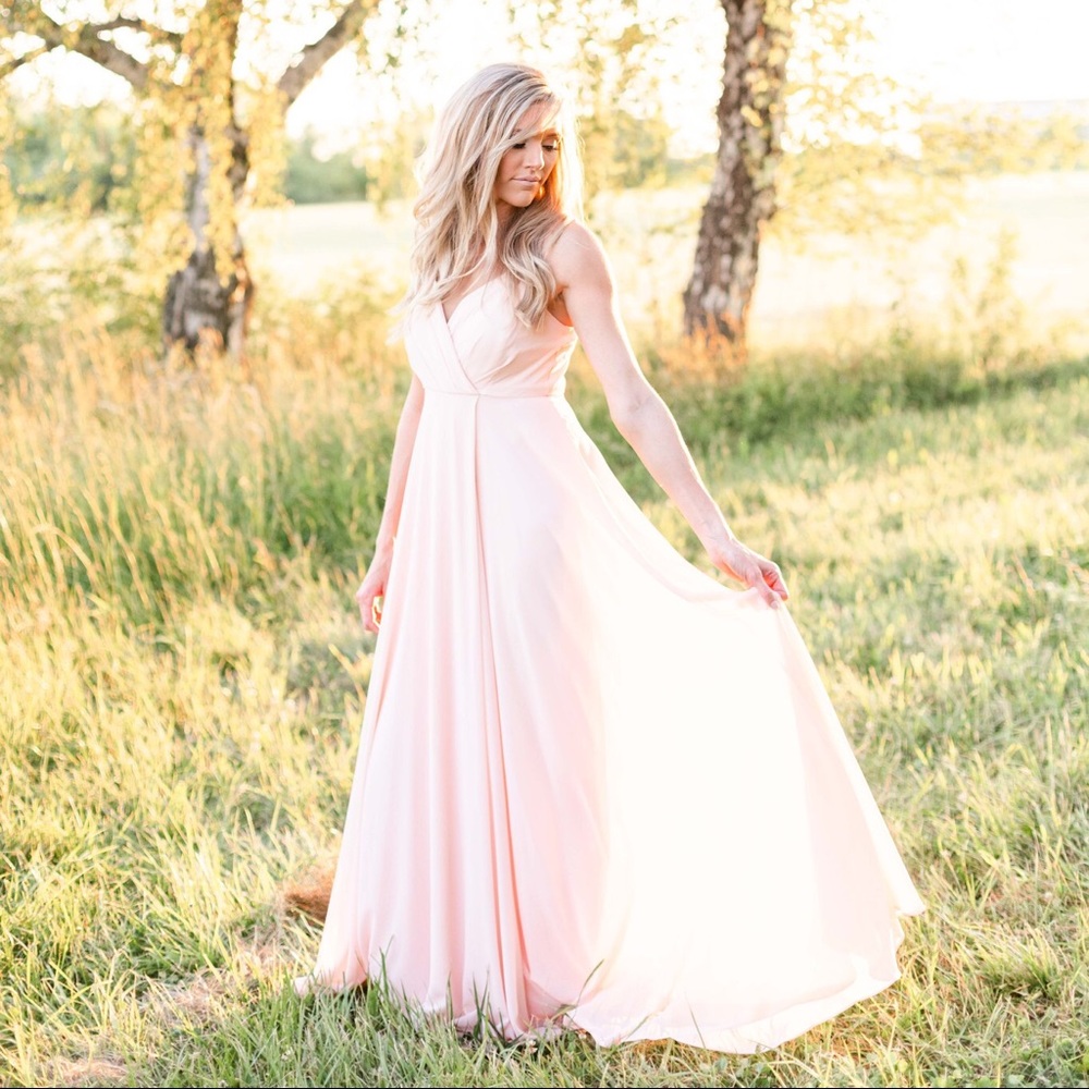 Lulu’s All About Love Blush Pink Maxi Dress